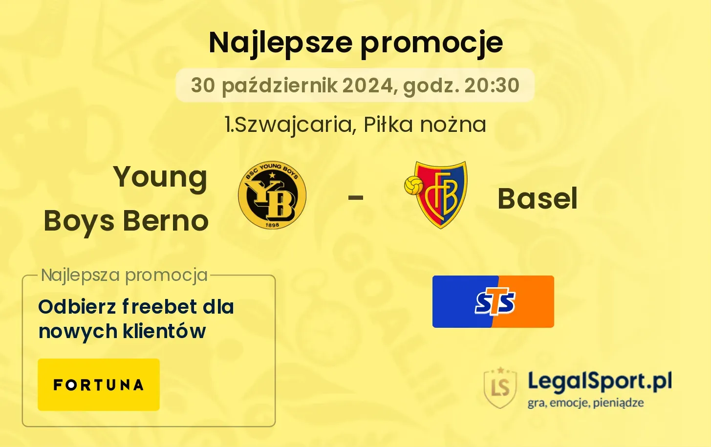 Young Boys Berno - Basel promocje bukmacherskie 30.10, 20:30