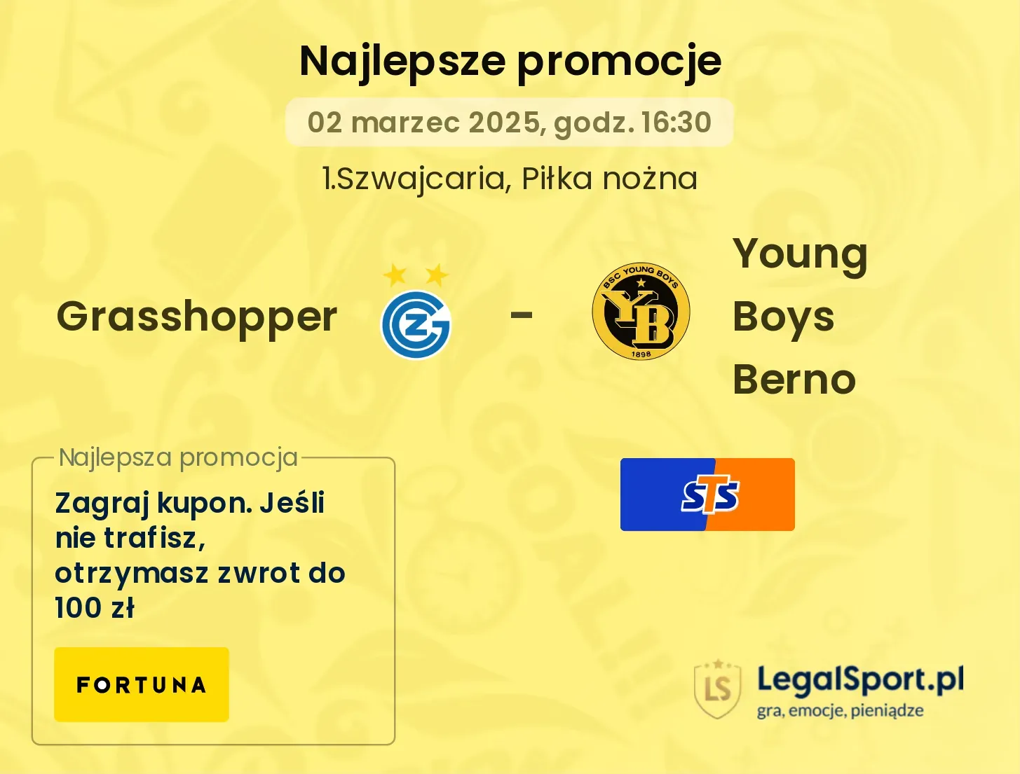 Grasshopper - Young Boys Berno promocje u bukmacherów