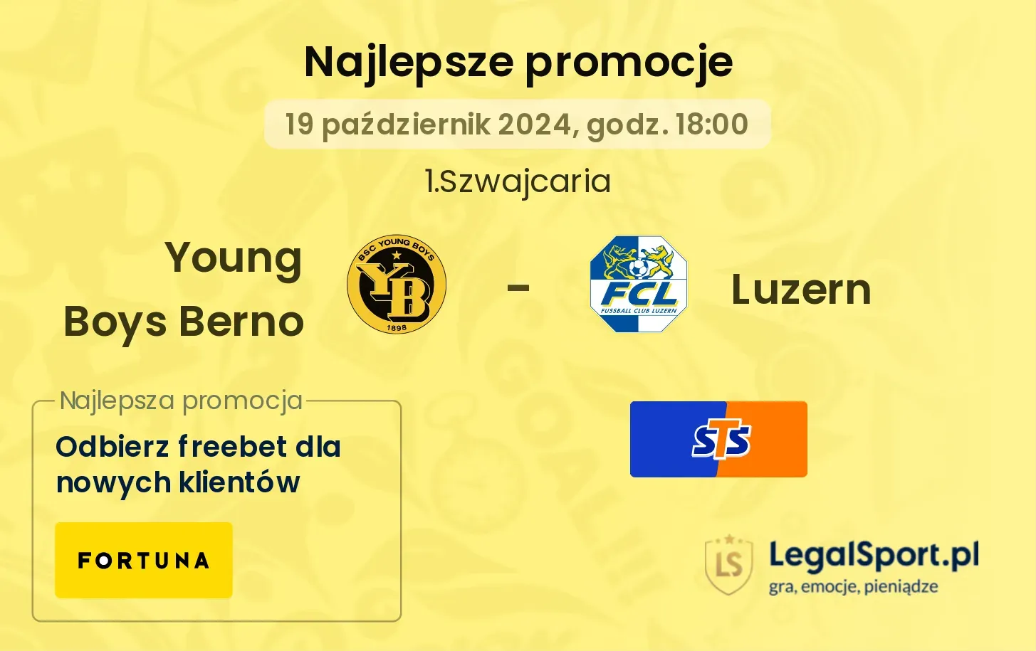 Young Boys Berno - Luzern promocje bukmacherskie 19.10, 18:00