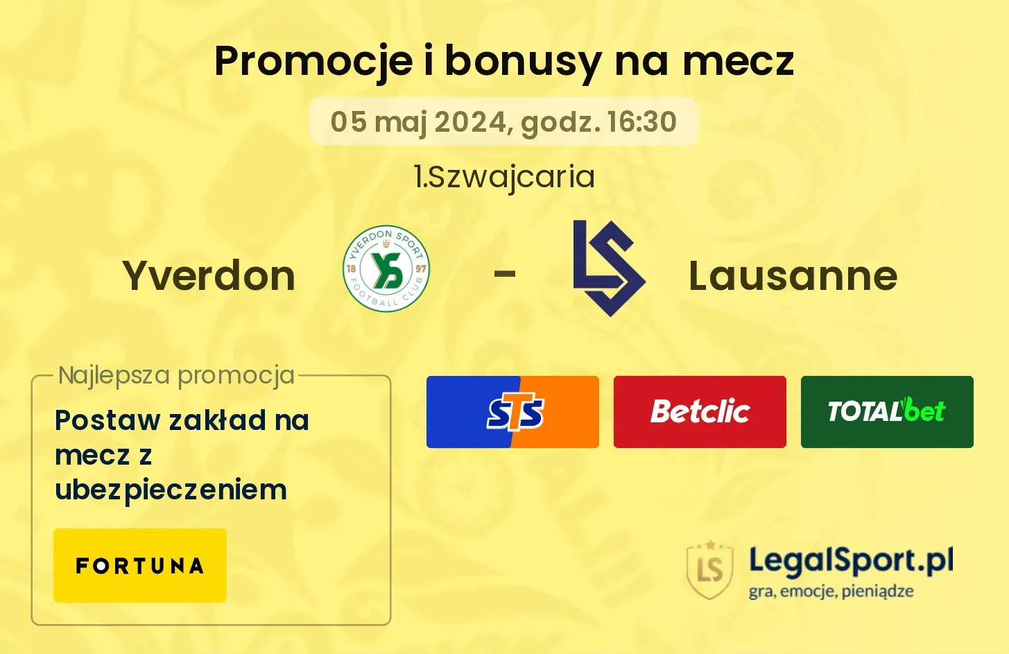 Yverdon - Lausanne promocje bonusy na mecz