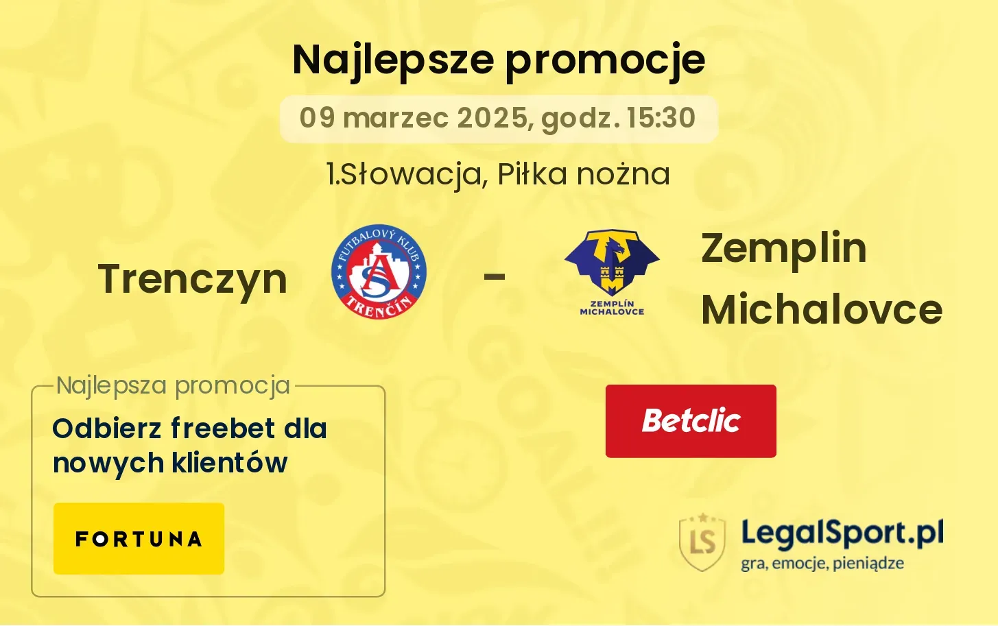 Trenczyn - Zemplin Michalovce promocje u bukmacherów