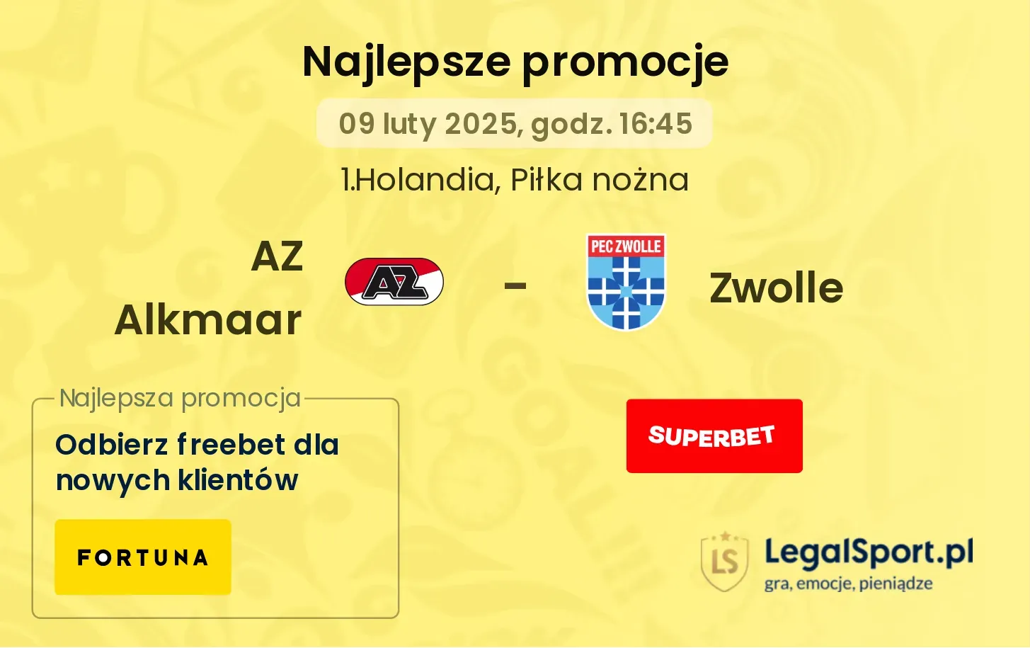 AZ Alkmaar - Zwolle promocje bukmacherskie