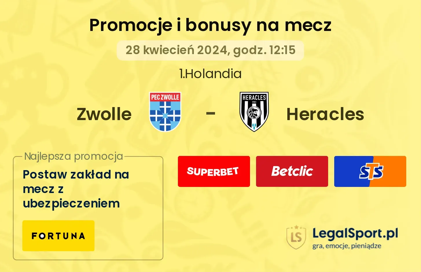 Zwolle - Heracles promocje bonusy na mecz