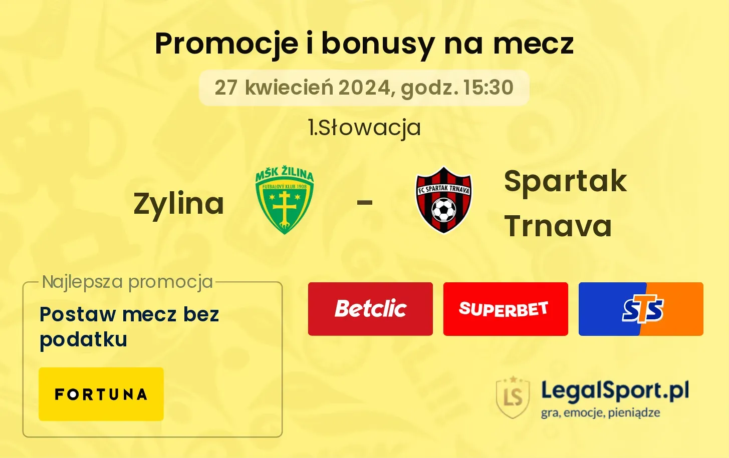 Zylina - Spartak Trnava promocje bonusy na mecz