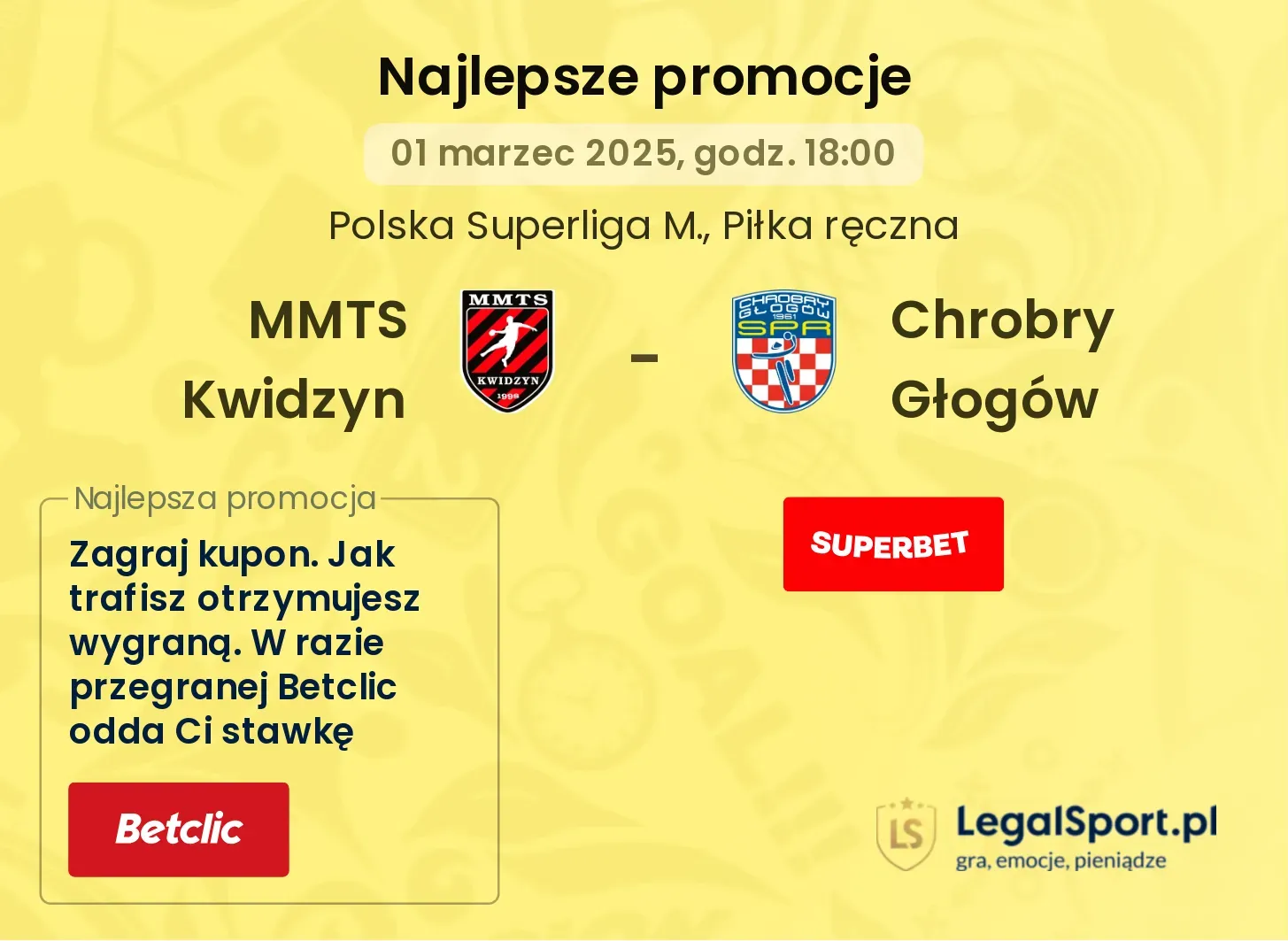MMTS Kwidzyn - Chrobry Głogów promocje bukmacherskie