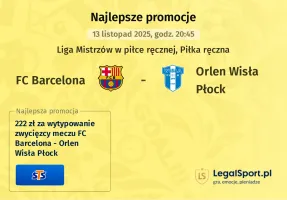 FC Barcelona - Orlen Wisła Płock promocje u bukmacherów