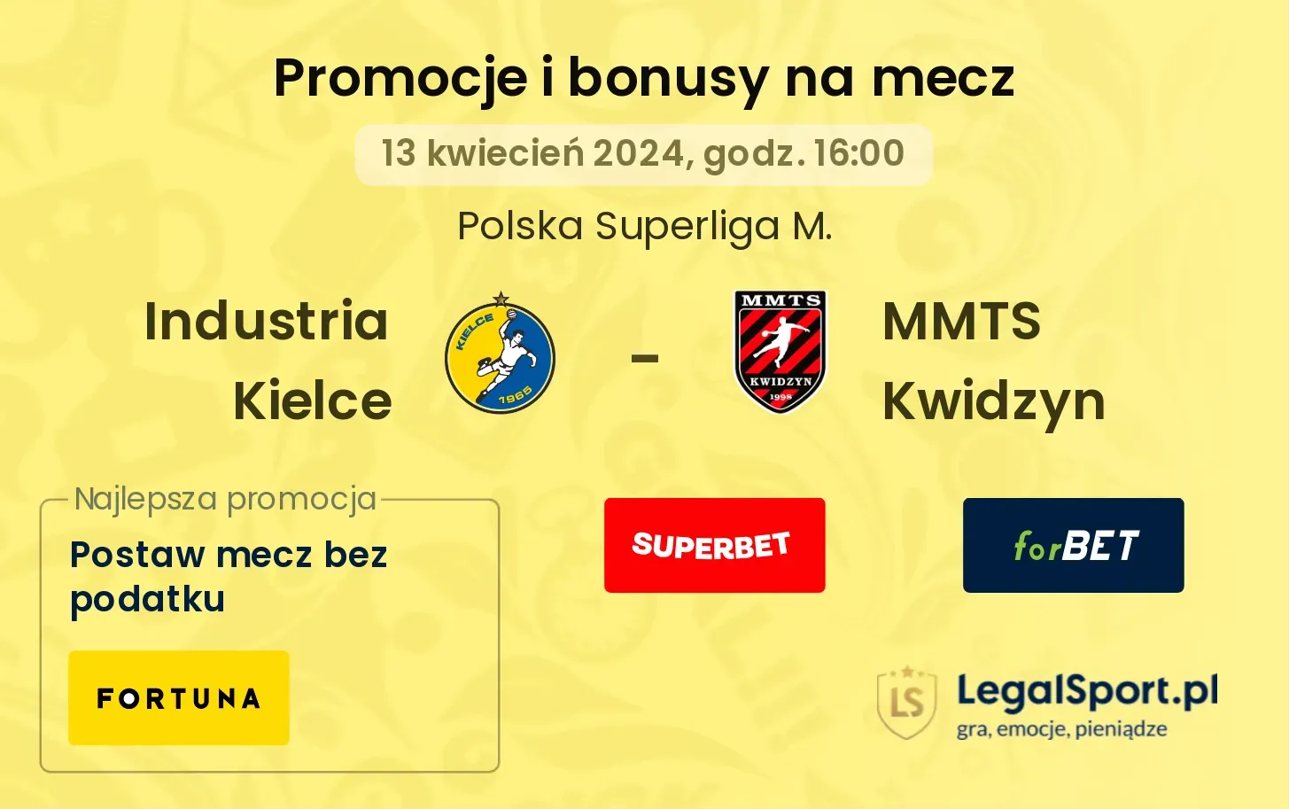 Industria Kielce - MMTS Kwidzyn promocje bonusy na mecz