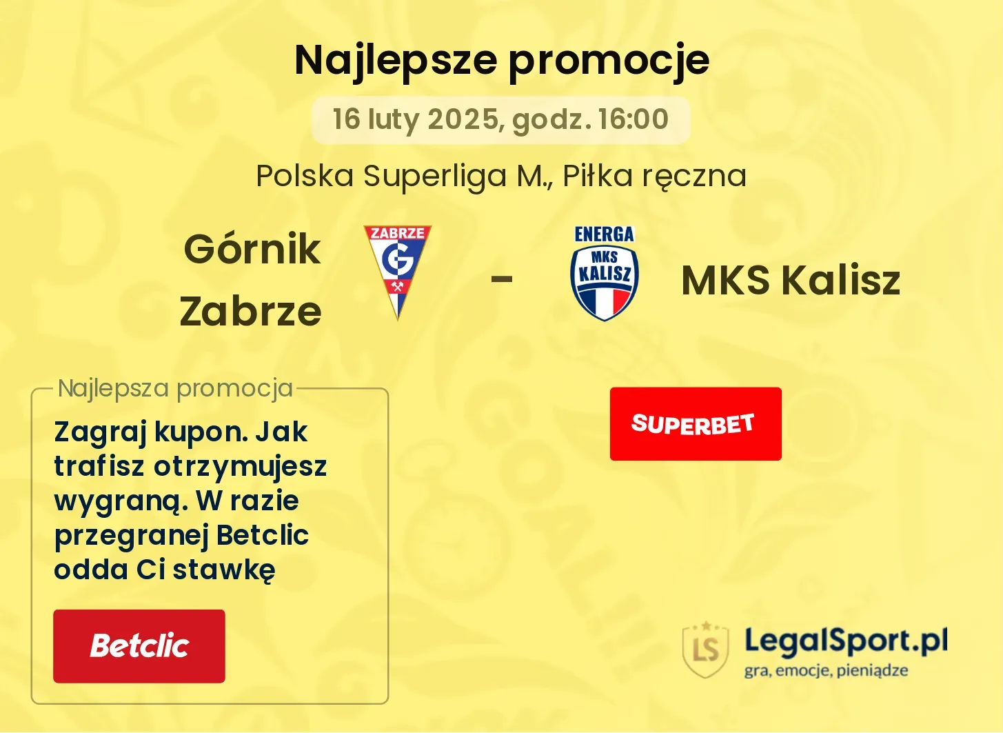 Górnik Zabrze - MKS Kalisz promocje bukmacherskie