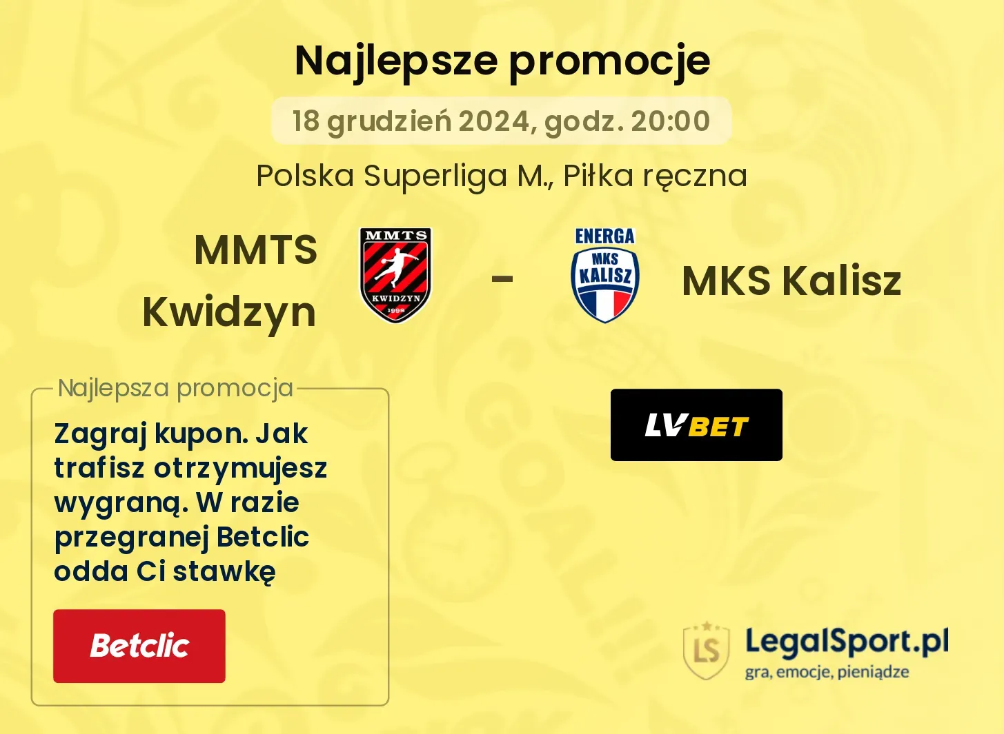 MMTS Kwidzyn - MKS Kalisz promocje u bukmacherów