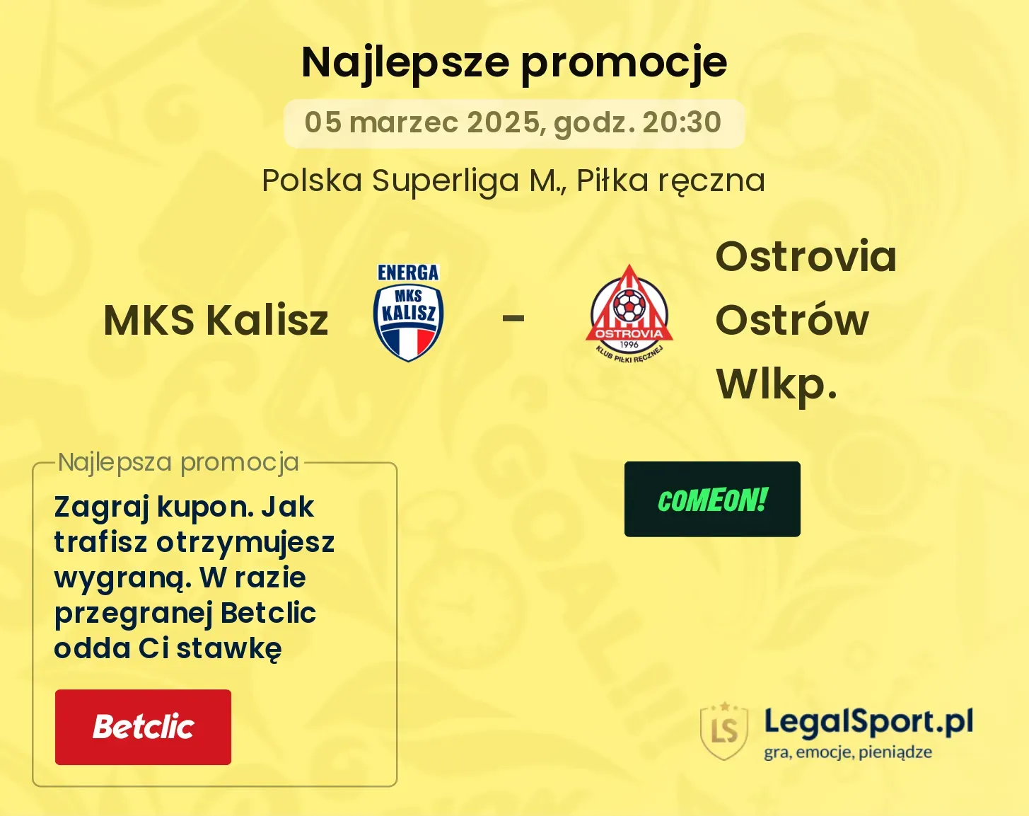 MKS Kalisz - Ostrovia Ostrów Wlkp. promocje bukmacherskie