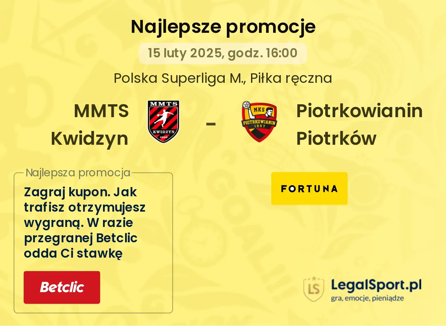 MMTS Kwidzyn - Piotrkowianin Piotrków promocje u bukmacherów