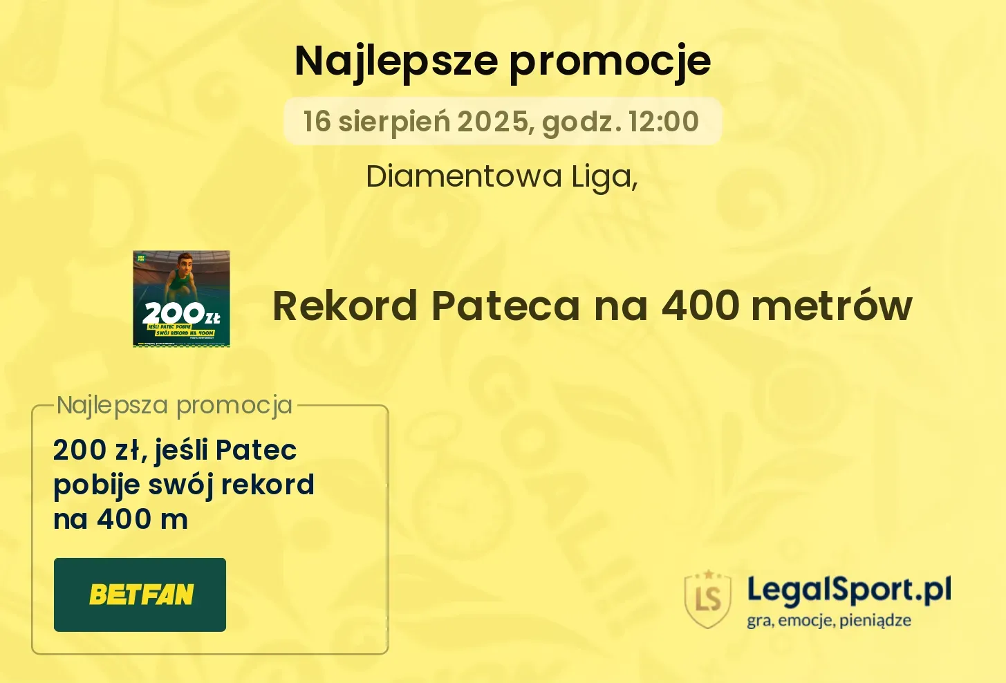 Promocje bukmacherskie na Diamentową Ligę w Chorzowie