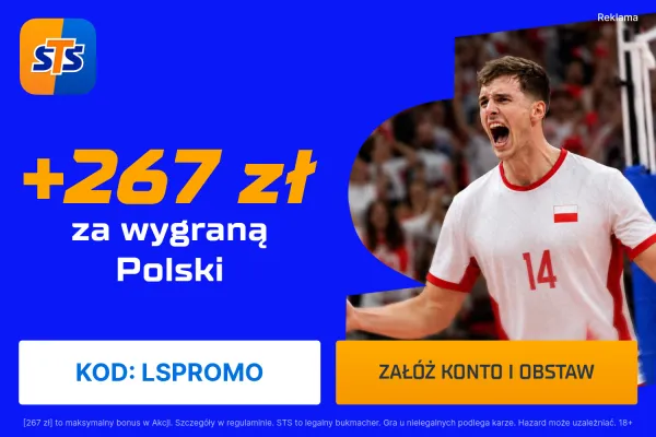 STS: 267 zł za wygraną polskich siatkarzy w dowolnym meczu towarzyskim w siatkówce mężczyzn