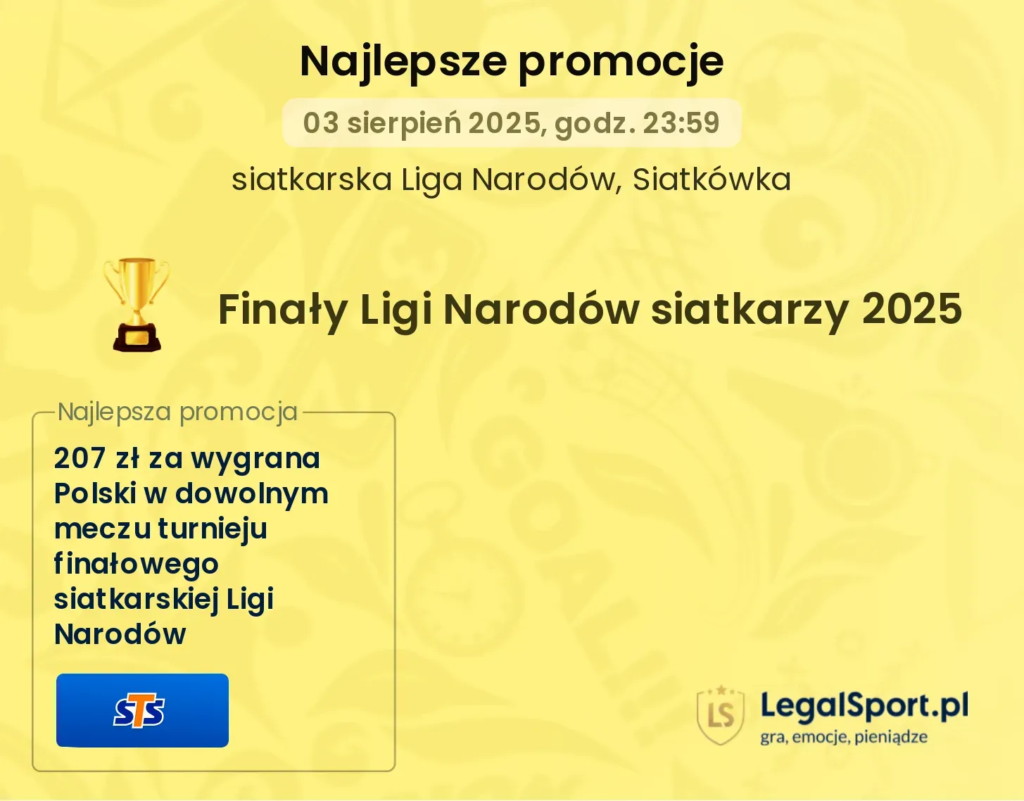 Promocje bukmacherskie na finały siatkarskiej Ligi Narodów