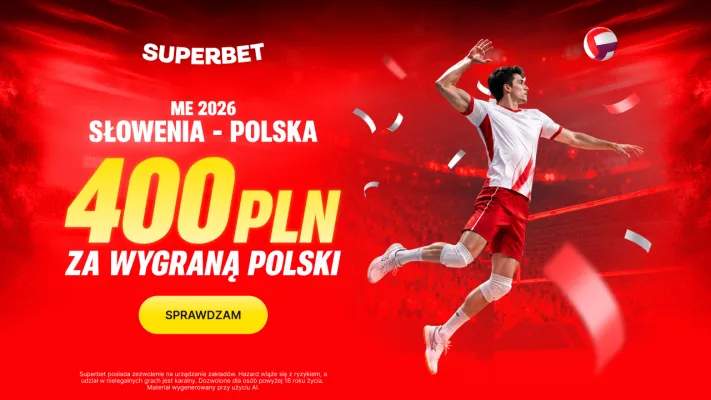 Promocja Superbet: 400 PLN za wygraną Polski ze Słowenią