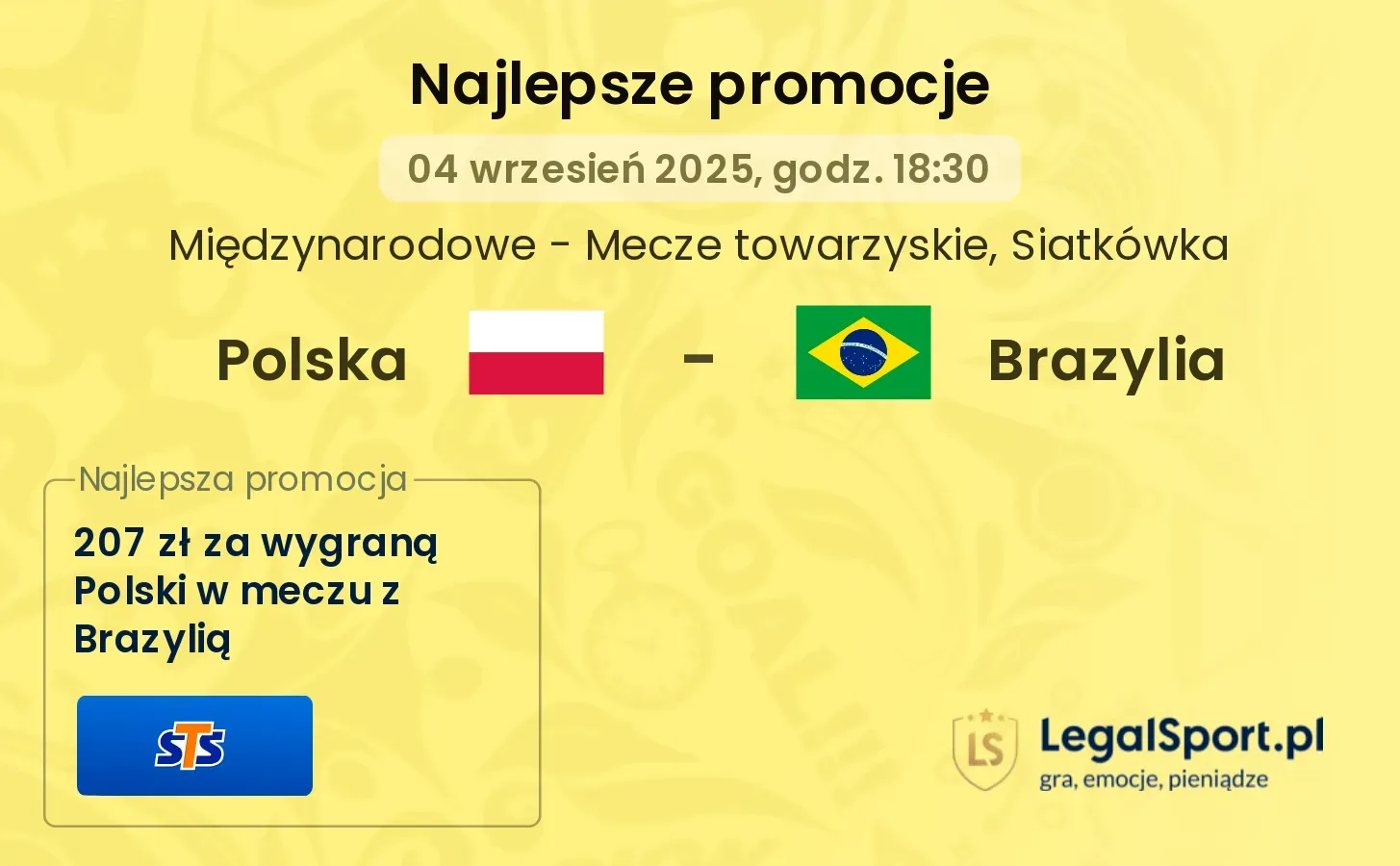 Polska - Brazylia promocje u bukmacherów