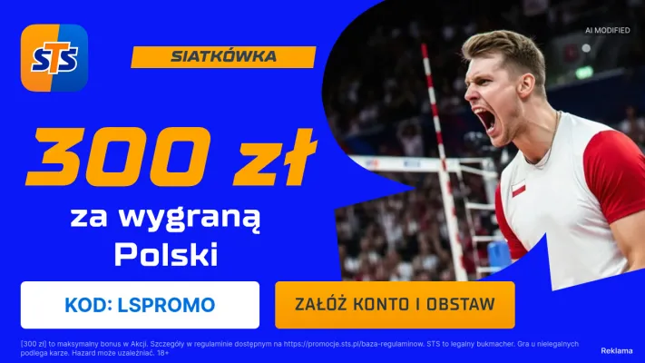 Promocja STS: 300 zł za wygraną Polski z Finlandią w siatkówce