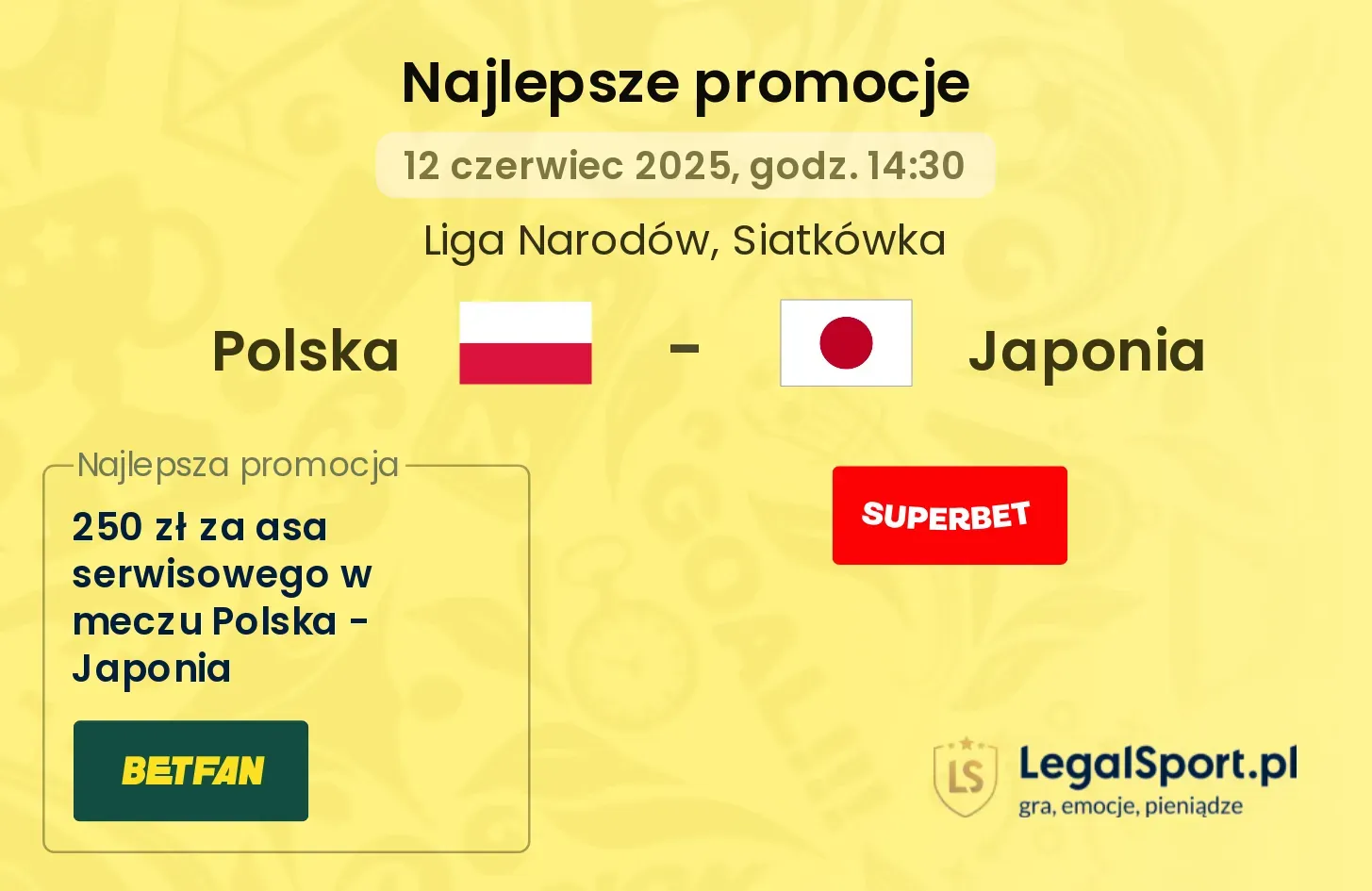 Polska - Japonia promocje bukmacherskie