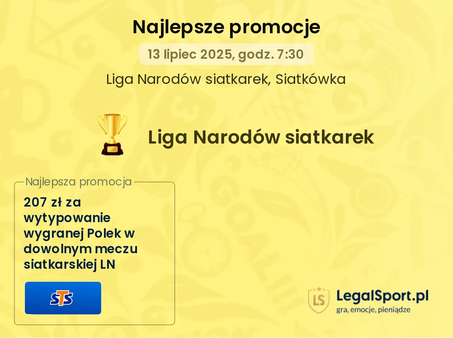 Promocje bukmacherskie na Ligę Narodów siatkarek (9-13.07.2025)
