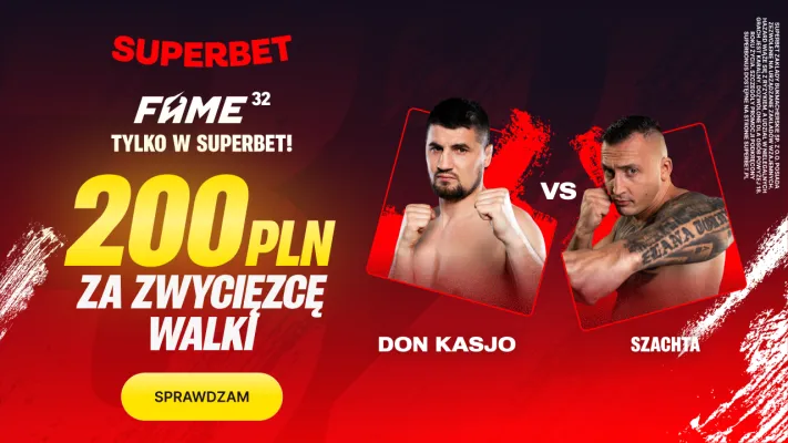 Promocja Superbet: 200 PLN za poprawny typ zwycięzcy walki Don Kasjo - Bartosz Szachta