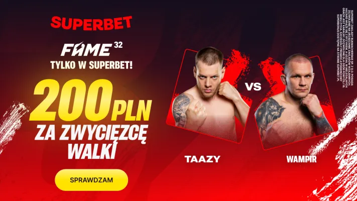 Promocja Superbet: 200 PLN za poprawny typ zwycięzcy walki Taazy - Wampir