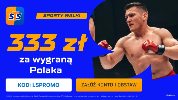 333 zł za wytypowanie zwycięzcy walki podczas gali KSW 119 od STS