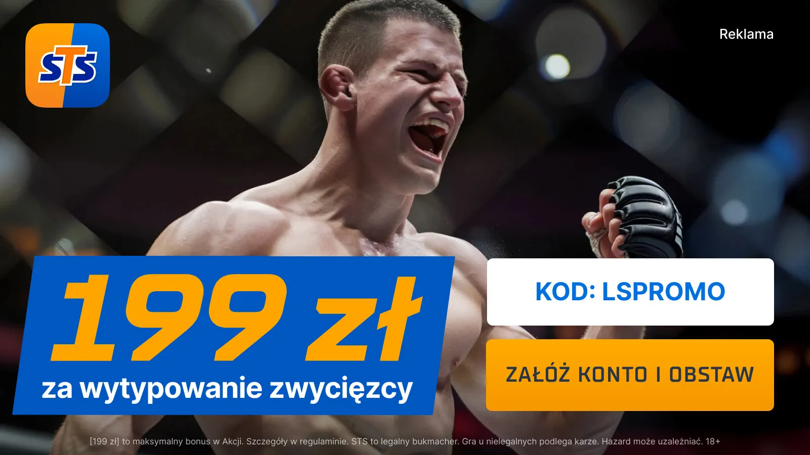 199 zł za wytypowanie zwycięzcy na UFC Fight Night 255
