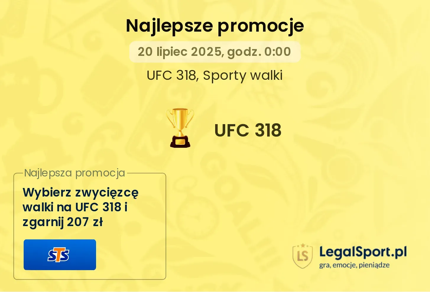 UFC 318 promocje bukmacherskie