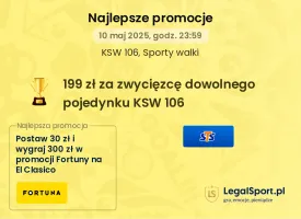 Zgarnij 199 zł bonusu typując w STS zwycięzcę dowolnego pojedynku gali KSW 106