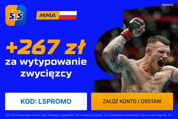 STS: 267 zł za wytypowanie zwycięzcy walki podczas UFC Fight Night: Della Maddalena vs. Prates