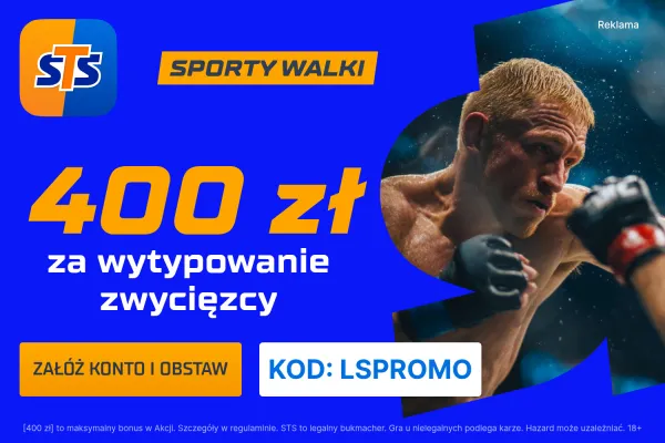 Promocja 400 zł za wytypowanie zwycięzcy walki podczas gali UFC 329 od STS