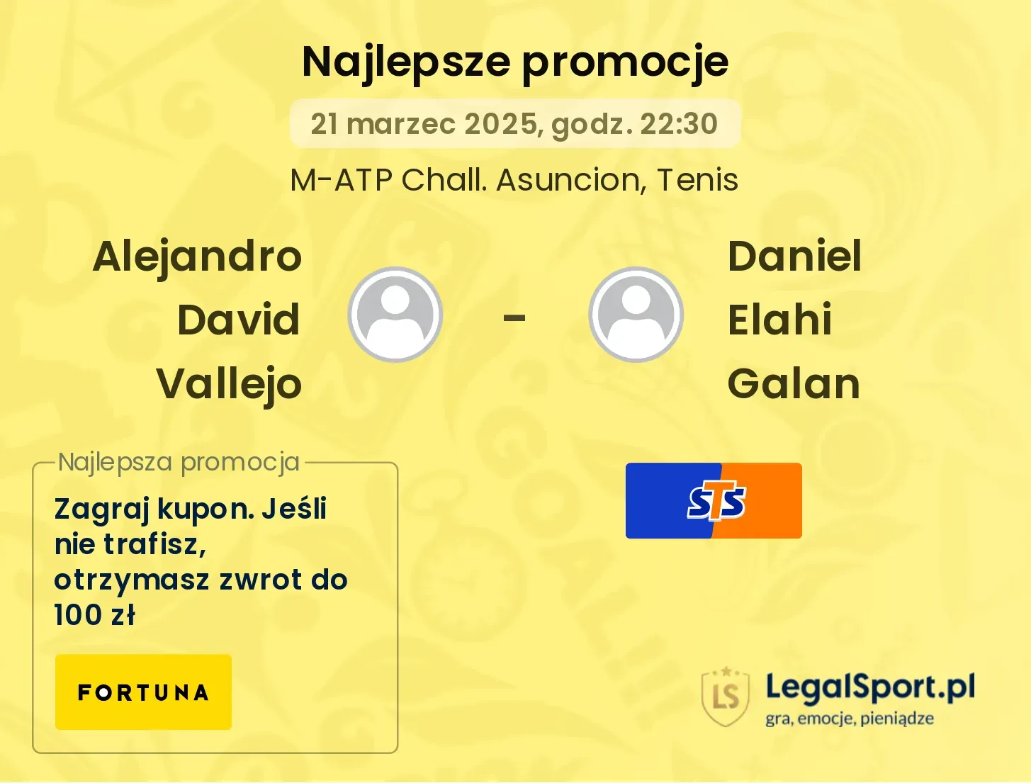 Alejandro David Vallejo - Daniel Elahi Galan promocje bukmacherskie