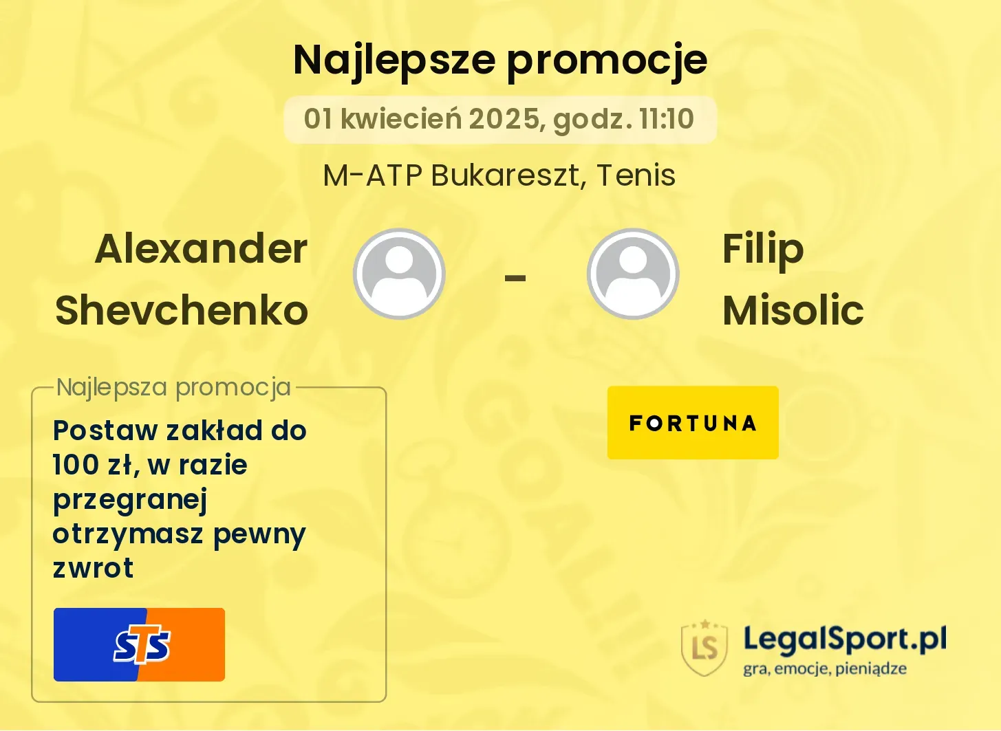 Alexander Shevchenko - Filip Misolic promocje bukmacherskie