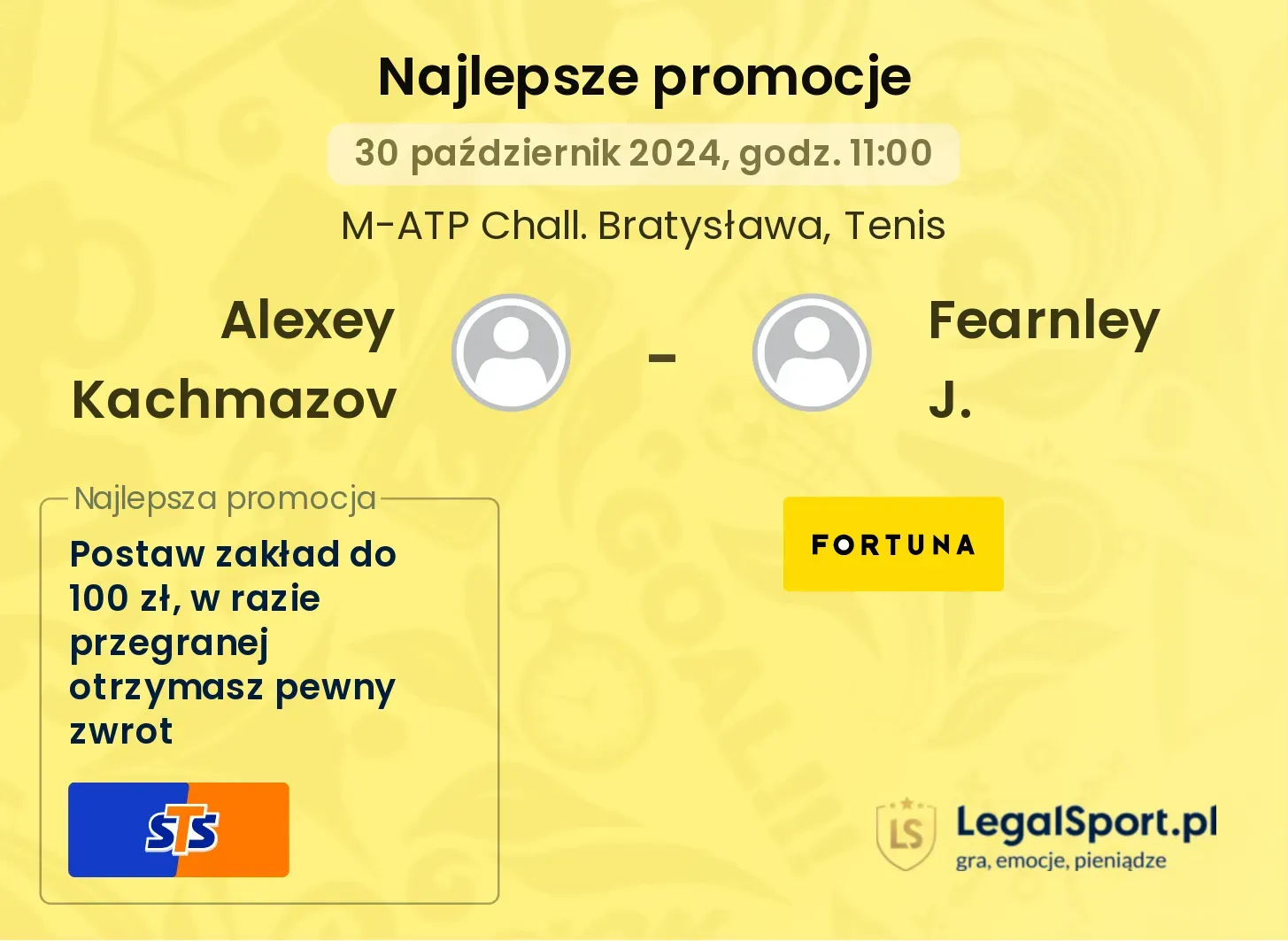 Alexey Kachmazov - Fearnley J. promocje bukmacherskie 30.10, 11:00