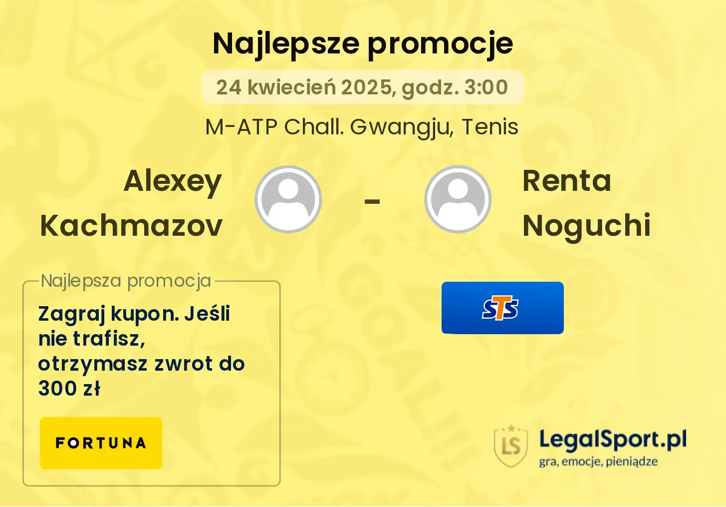 Alexey Kachmazov - Renta Noguchi promocje bukmacherskie