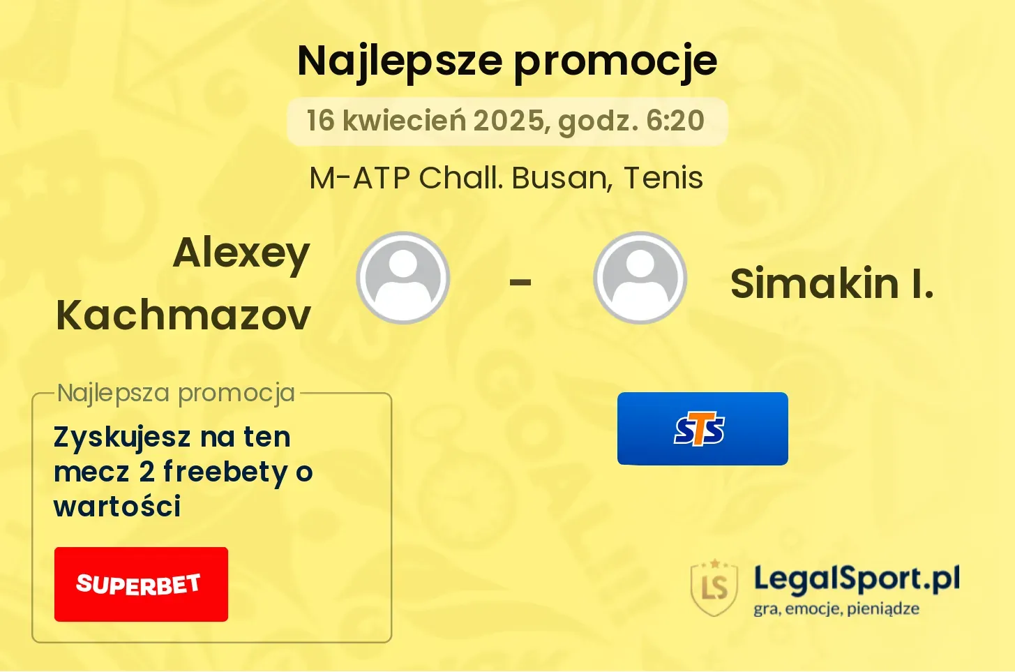 Alexey Kachmazov - Simakin I. promocje u bukmacherów