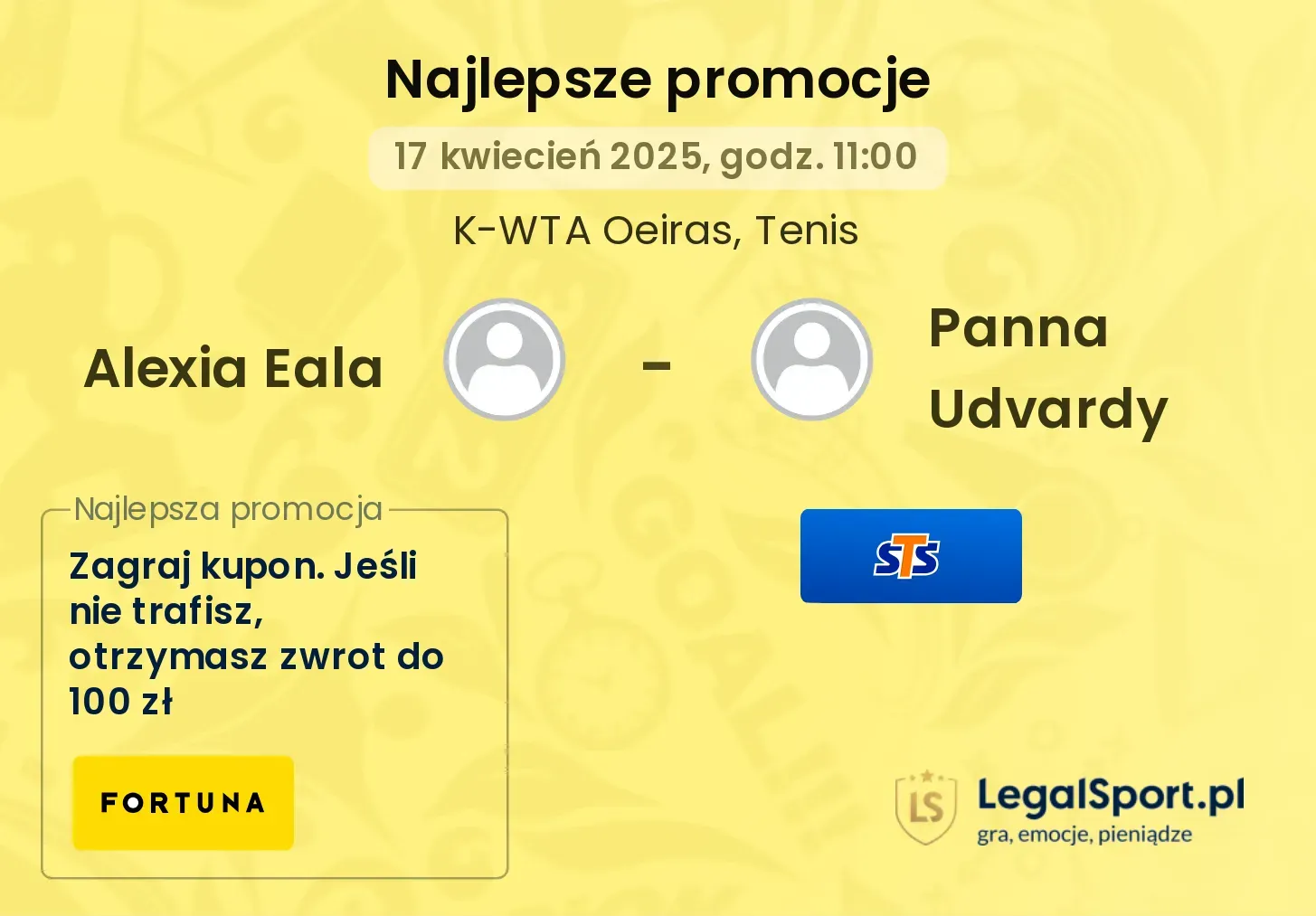 Alexia Eala - Panna Udvardy promocje bukmacherskie