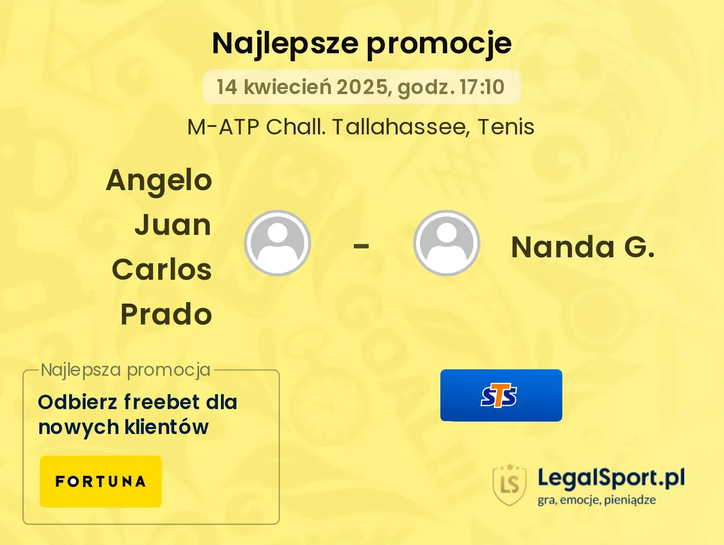 Angelo Juan Carlos Prado - Nanda G. promocje bukmacherskie