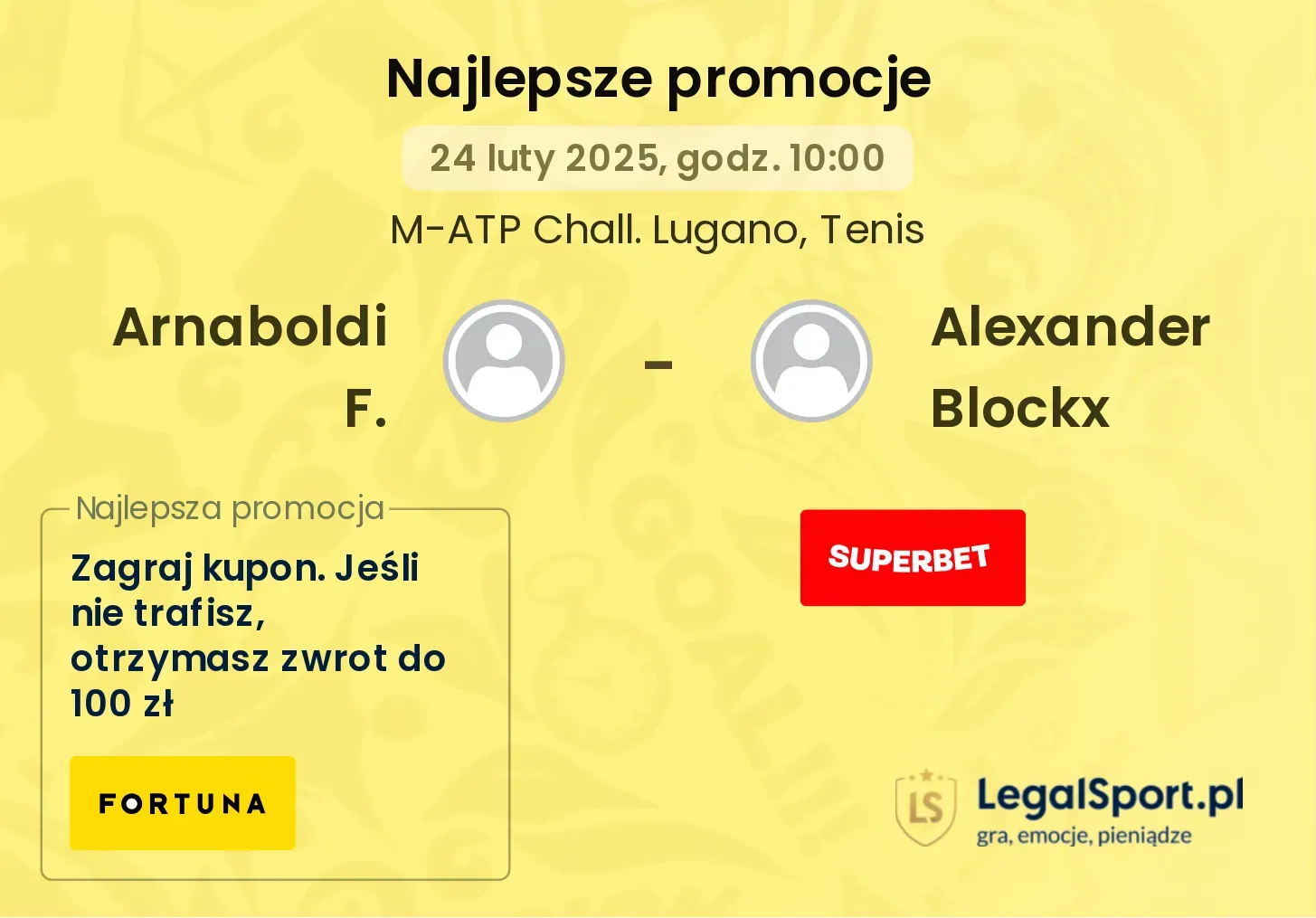 Arnaboldi F. - Alexander Blockx promocje u bukmacherów