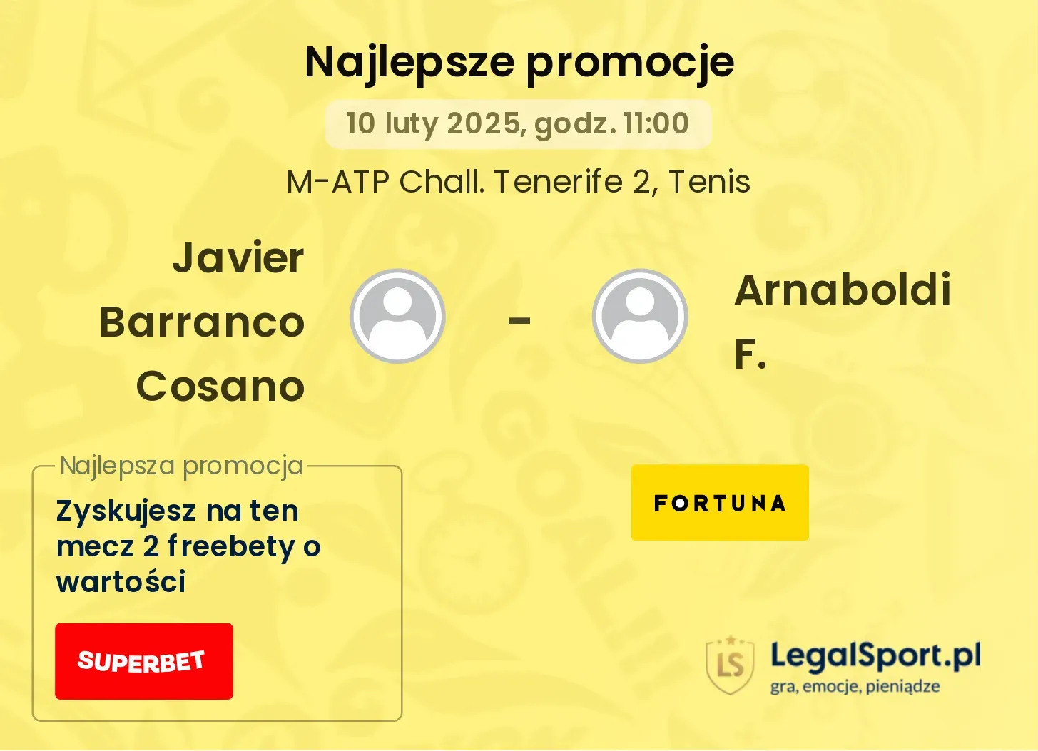 Javier Barranco Cosano - Arnaboldi F. promocje bukmacherskie