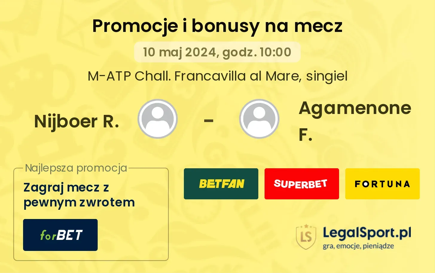 Nijboer R. - Agamenone F. promocje bonusy na mecz