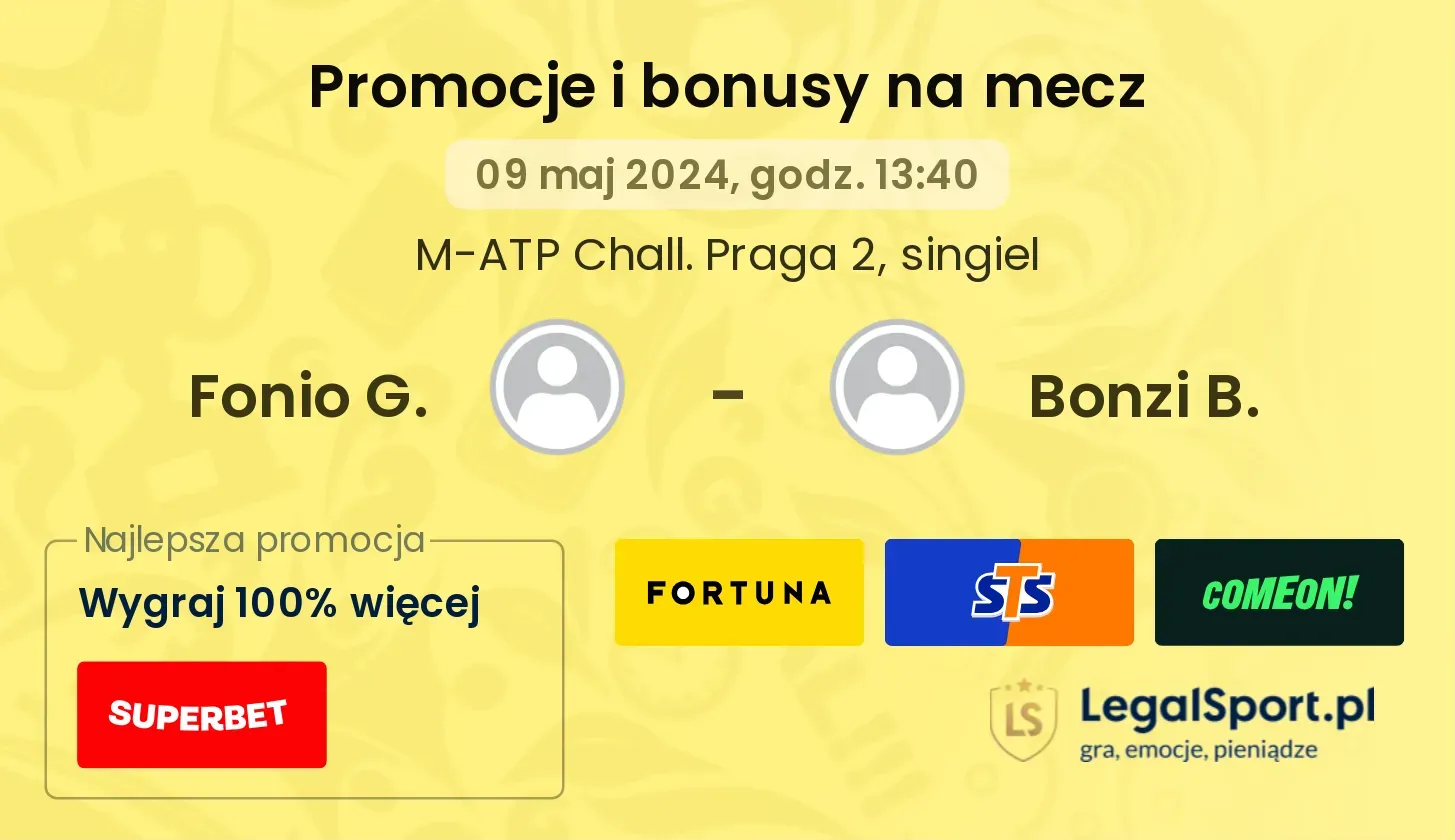 Fonio G. - Bonzi B. promocje bonusy na mecz
