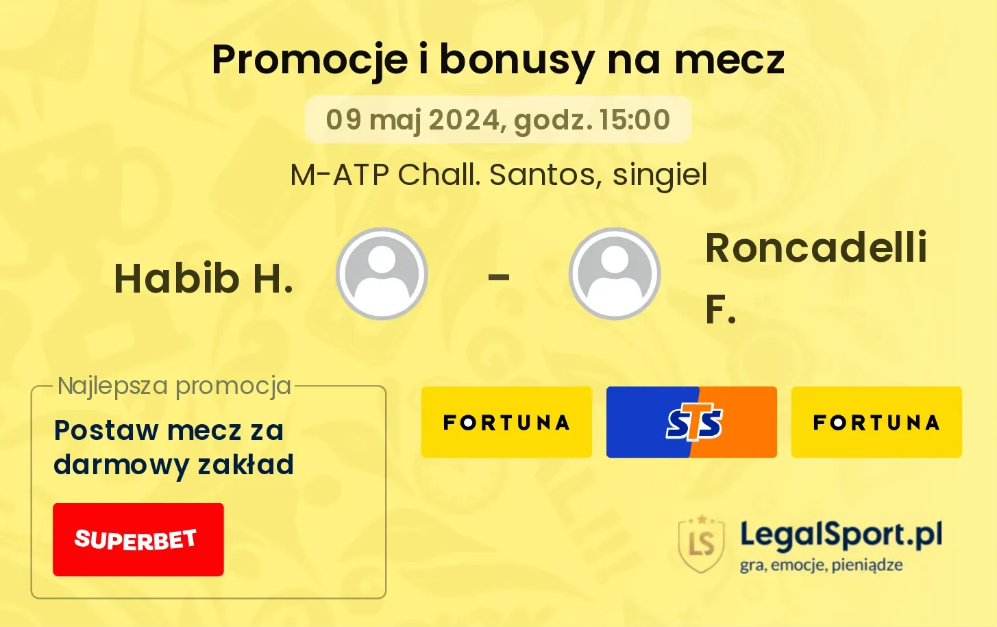 Habib H. - Roncadelli F. promocje bonusy na mecz
