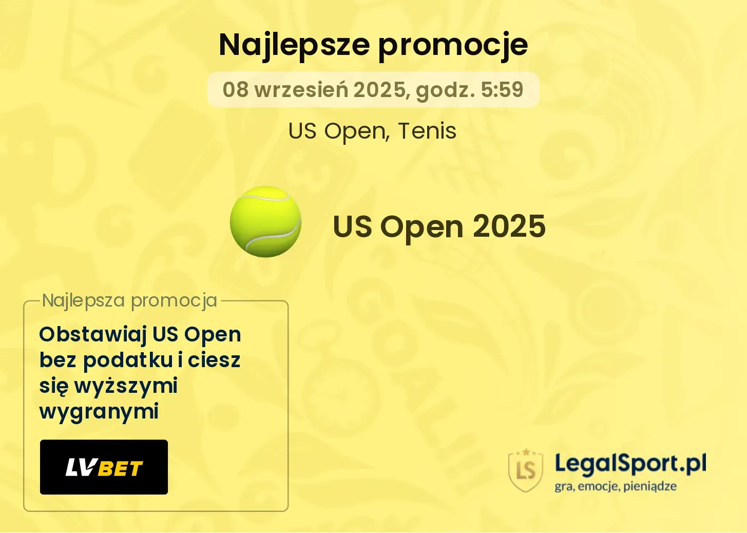 US Open 2025 promocje bukmacherskie