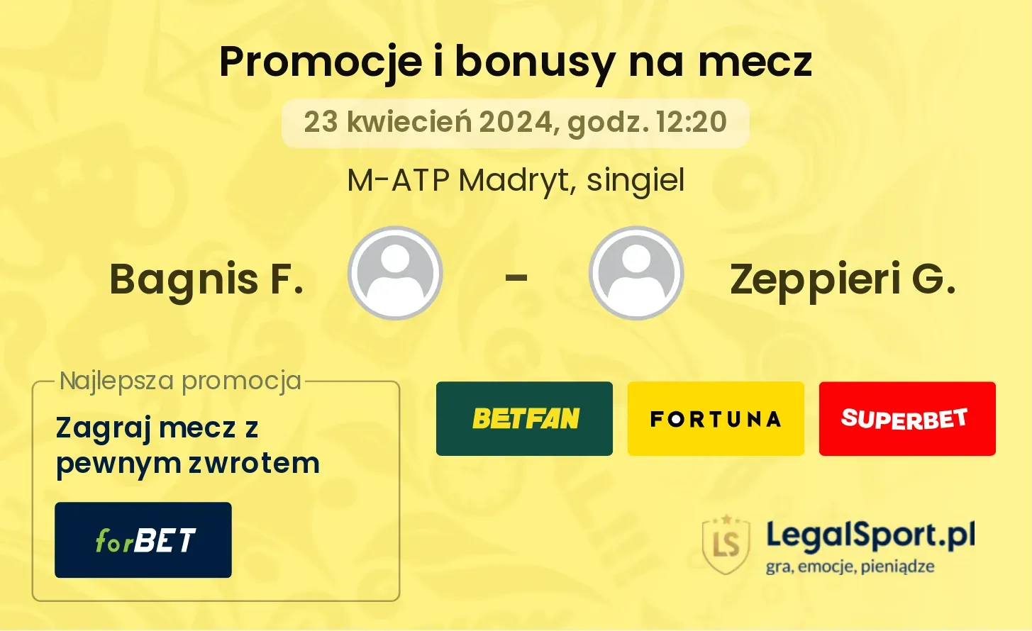 Bagnis F. - Zeppieri G. promocje bonusy na mecz