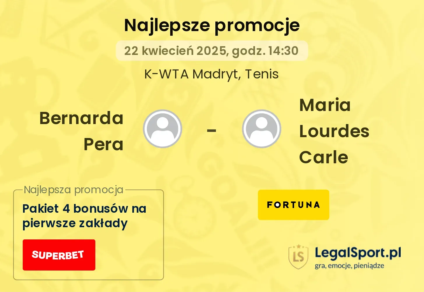 Bernarda Pera - Maria Lourdes Carle promocje bukmacherskie