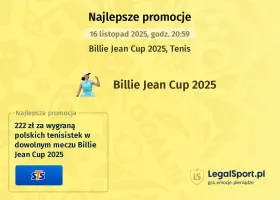 Promocje bukmacherskie na Billie Jean Cup 2025