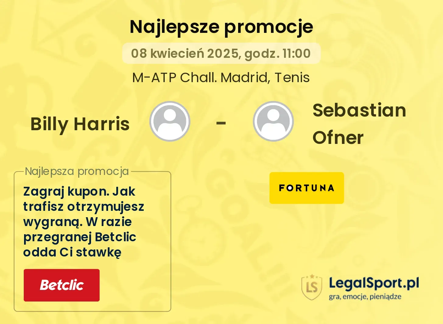 Billy Harris - Sebastian Ofner promocje bukmacherskie