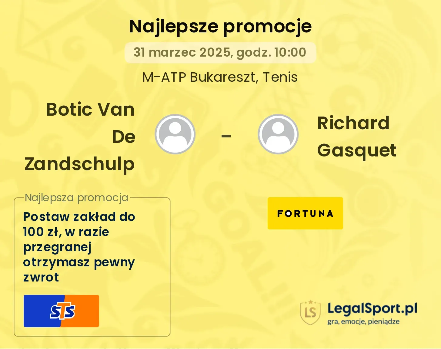 Botic Van De Zandschulp - Richard Gasquet promocje bukmacherskie
