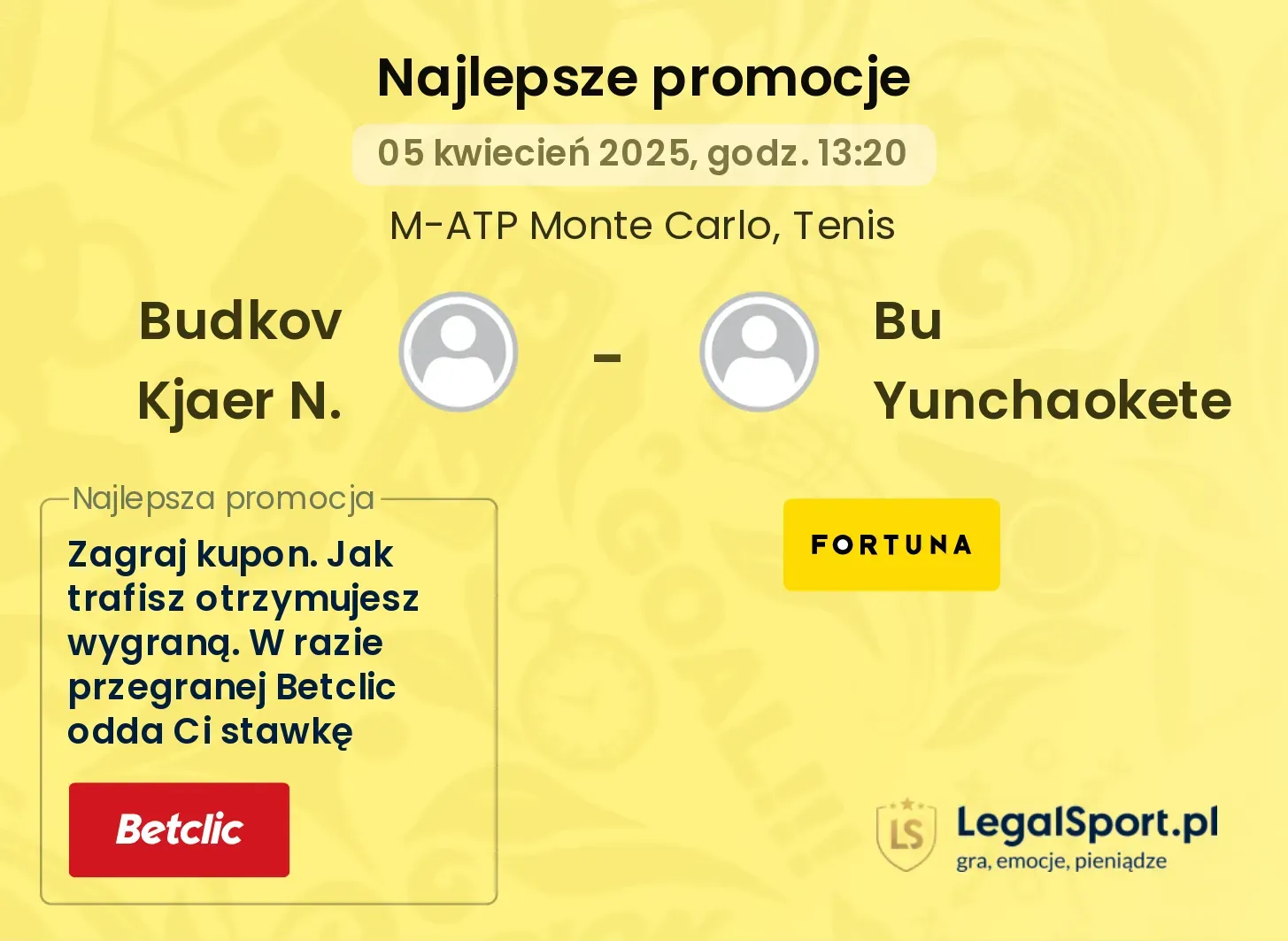 Budkov Kjaer N. - Bu Yunchaokete promocje u bukmacherów